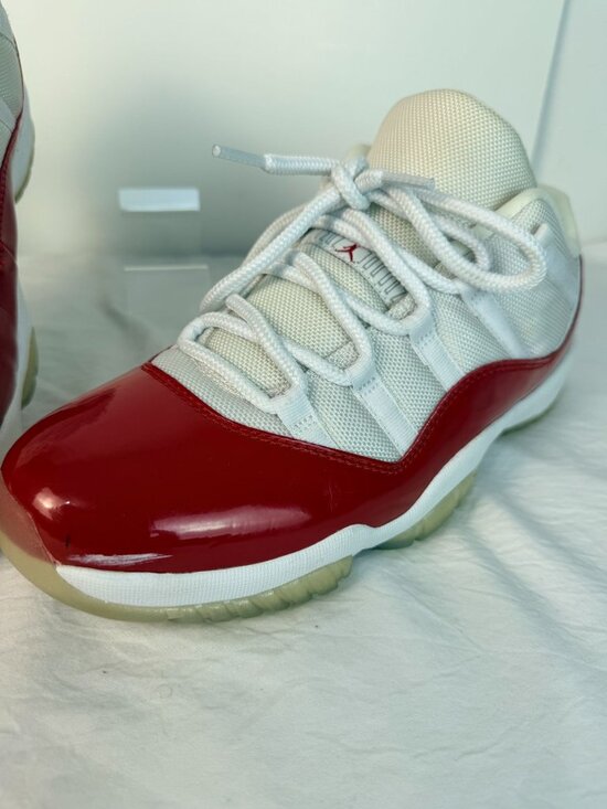 Air Jordan 11 Retro Low Cherry Red/White Mens Sneakers Size 10 Pre-Owned main image 12